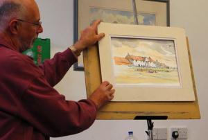Photo of a painting demonstration