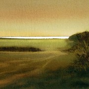 watercolour painting of light on the distant wash
