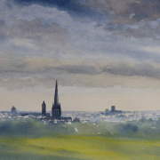 watercolour painting of norwich norfolk
