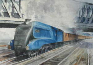 A steam train painting